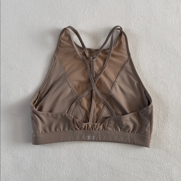 ALO Yoga Tan Sports Bra - Picture 3 of 11